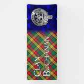 Clan Buchanan Crest & Tartan Banner (Verticaal)