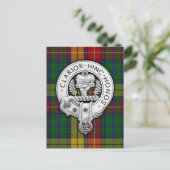 Clan Buchanan Crest & Tartan Briefkaart (Staand voorkant)