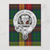 Clan Buchanan Crest & Tartan Briefkaart (Voorkant)