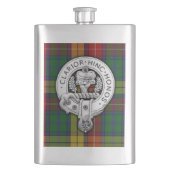 Clan Buchanan Crest & Tartan Flacon (Voorkant)