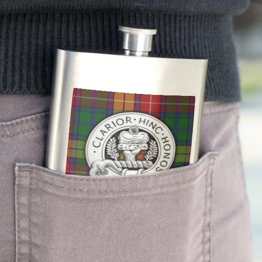 Clan Buchanan Crest & Tartan Flacon (Voorbeeld)