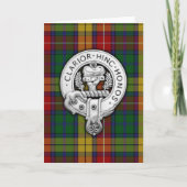 Clan Buchanan Crest & Tartan Kaart (Voorkant)