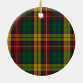 Clan Buchanan Crest & Tartan Keramisch Ornament (Achterkant)
