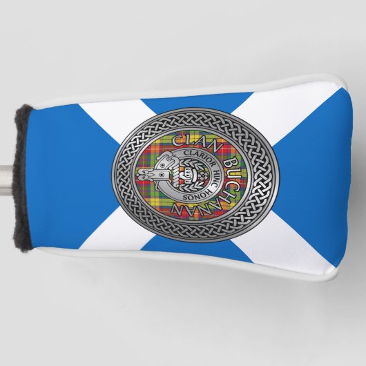 Clan Buchanan Crest & Tartan Knot Golfheadcover (Voorkant)