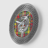 Clan Buchanan Crest & Tartan Knot Grote Klok (Hoek)