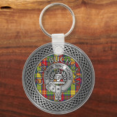 Clan Buchanan Crest & Tartan Knot Sleutelhanger (Voorkant)