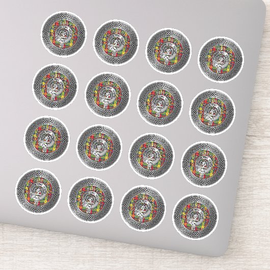 Clan Buchanan Crest & Tartan Knot Sticker (Detail)
