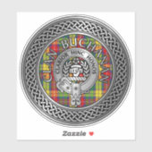 Clan Buchanan Crest & Tartan Knot Sticker (Vel)