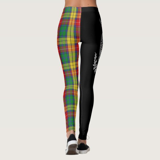 Clan Buchanan Crest & Tartan Leggings (Achterkant)