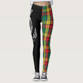Clan Buchanan Crest & Tartan Leggings (Voorkant)