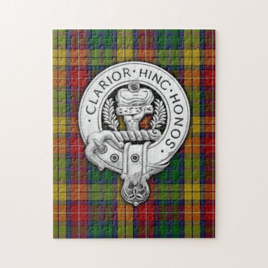 Clan Buchanan Crest & Tartan Legpuzzel (Verticaal)