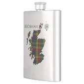 Clan Buchanan Crest & Tartan Map Flacon (Links)