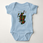 Clan Buchanan Crest & Tartan Map Romper (Voorkant)