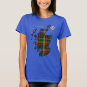 Clan Buchanan Crest & Tartan Map T-shirt (Voorkant)