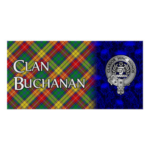 Clan Buchanan Crest & Tartan Perfect Poster