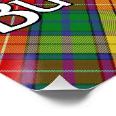 Clan Buchanan Crest & Tartan Perfect Poster (Hoek)