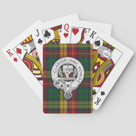 Clan Buchanan Crest & Tartan Pokerkaarten (Achterkant)