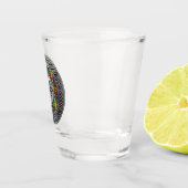 Clan Buchanan Crest & Tartan Shot Glass Glas (Rechts)