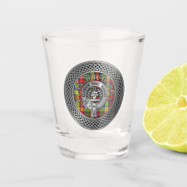 Clan Buchanan Crest & Tartan Shot Glass Glas