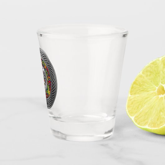 Clan Buchanan Crest & Tartan Shot Glass Shot Glas (Rechts)