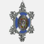Clan Buchanan Crest & Tartan Tin Sneeuwvlok Ornament (Links)