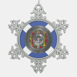 Clan Buchanan Crest & Tartan Tin Sneeuwvlok Ornament
