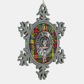 Clan Buchanan Crest & Tartan Tin Sneeuwvlok Ornament (Links)