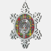 Clan Buchanan Crest & Tartan Tin Sneeuwvlok Ornament (Rechts)