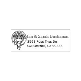 Clan Buchanan Crest Wood Adres Rubberstempel