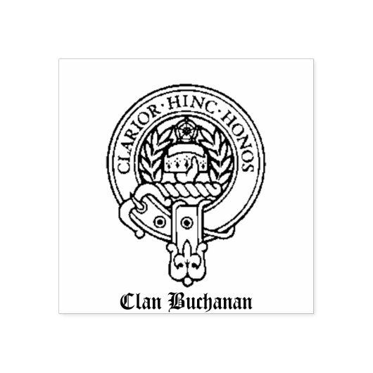 Clan Buchanan Crest Wood Stamp Rubberstempel (Afrduk)