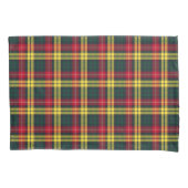 Clan Buchanan Geel, Groen en Rood Schots Plaid Kussensloop (Voorkant)
