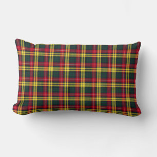 Clan Buchanan Green, Yellow en Red Tartan Kussen