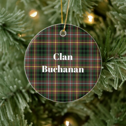 Clan Buchanan Hunting Tartan Keramisch Ornament (Boom)