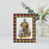 Clan Buchanan  Illustratie Tartan Lijst Briefkaart (Staand voorkant)