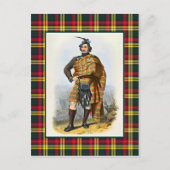 Clan Buchanan  Illustratie Tartan Lijst Briefkaart (Voorkant)