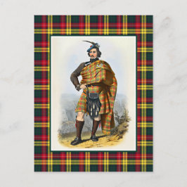 Clan Buchanan  Illustratie Tartan Lijst Briefkaart