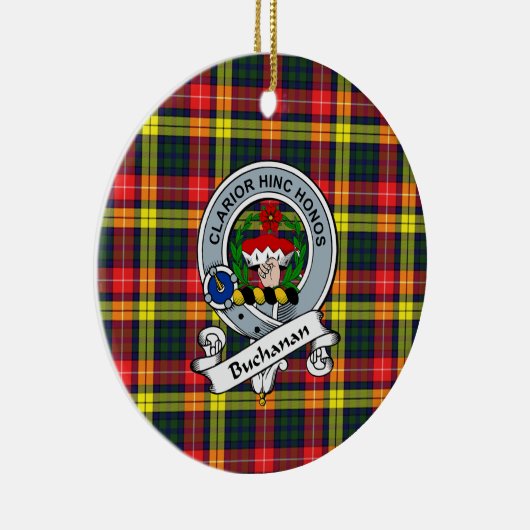 Clan Buchanan Modern Badge Tartan Pset Keramisch Ornament (Rechts)