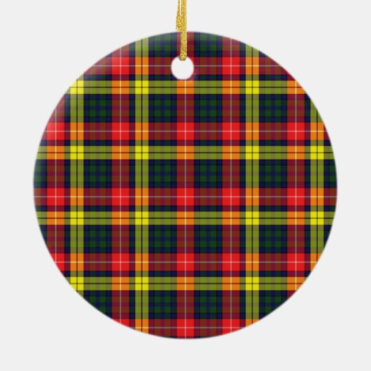 Clan Buchanan Modern Badge Tartan Pset Keramisch Ornament (Achterkant)