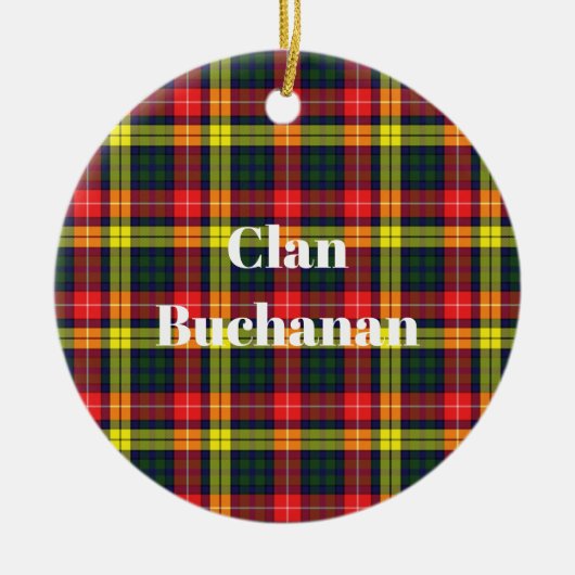 Clan Buchanan Modern Tartan Keramisch Ornament (Voorkant)