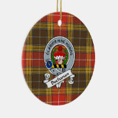 Clan Buchanan Old Set Weathered Badge Tartan Pset Keramisch Ornament (Rechts)