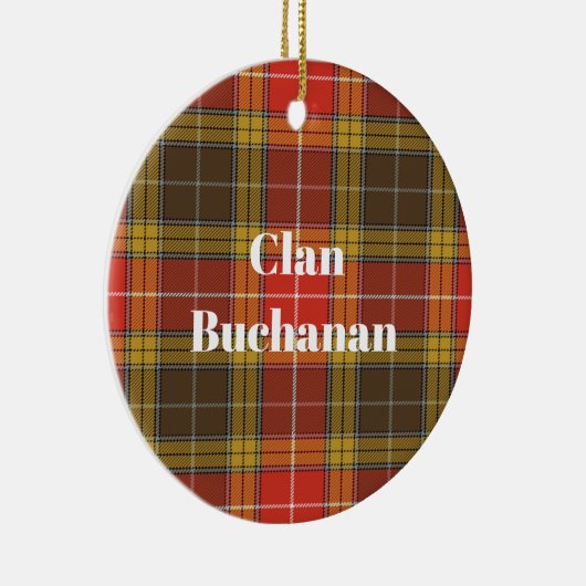 Clan Buchanan Old Set Weathered Tartan Keramisch Ornament (Rechts)