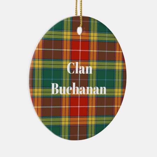 Clan Buchanan Old Sett Tartan Keramisch Ornament (Rechts)