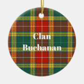 Clan Buchanan Old Sett Tartan Keramisch Ornament (Voorkant)