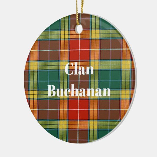 Clan Buchanan Old Sett Tartan Keramisch Ornament (Links)
