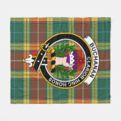 Clan Buchanan Old Sett Tartan Pset Fleece Deken (Voorkant (Horizontaal))