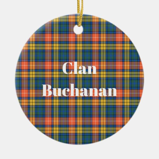 Clan Buchanan Oude Tartan Keramisch Ornament (Voorkant)
