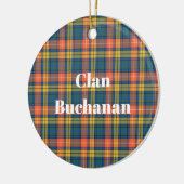 Clan Buchanan Oude Tartan Keramisch Ornament (Links)