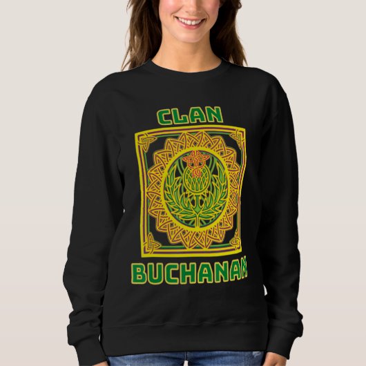 Clan Buchanan Scottish Celtic Thistle Trui (Voorkant)