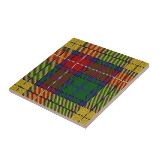 Clan Buchanan Scottish Expressions Tartan Tegeltje (Zijkant)