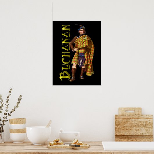 Clan Buchanan Scottish Highland Dream Poster (Keuken)